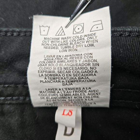 Riders Women's Denim Shorts Black Tabbed Cuff size 16M Small Button Flap Pockets - Picture 10 of 11